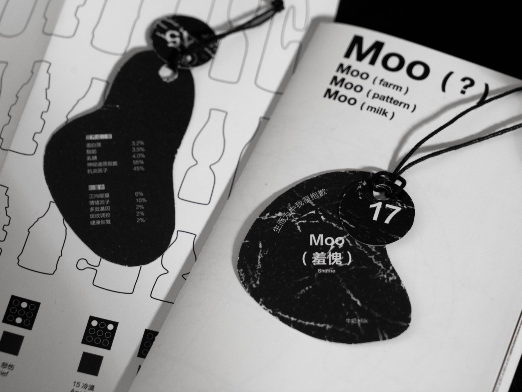Moo printed labels and booklet details